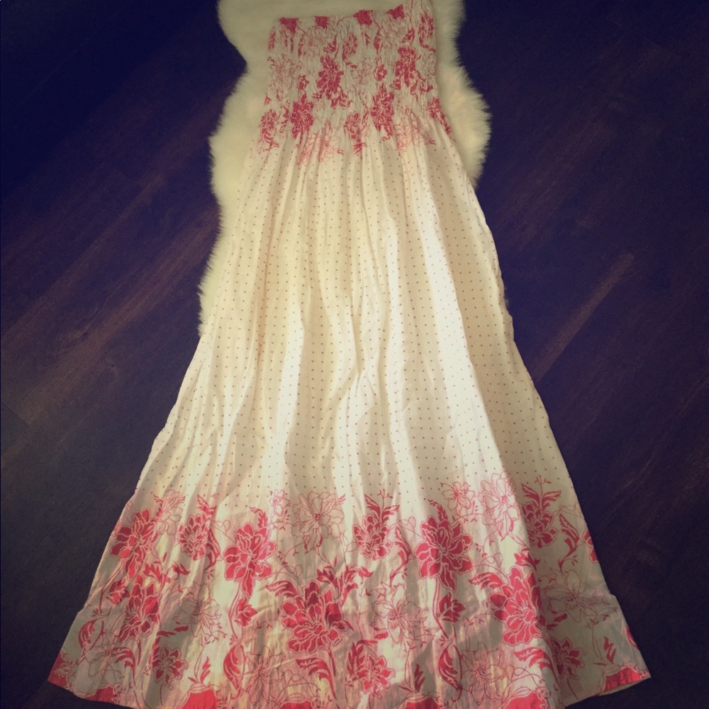 Strapless maxi dress